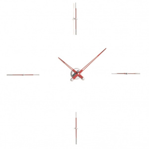 Designerski zegar ścienny Nomon Merlin 4i red 110cm
