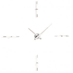 Designerski zegar ścienny Nomon Merlin 4i white 110cm