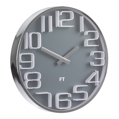 Designerski zegar ścienny Future Time FT7010GY Numbers grey  30cm
Po kliknięciu wyświetlą się szczegóły obrazka.